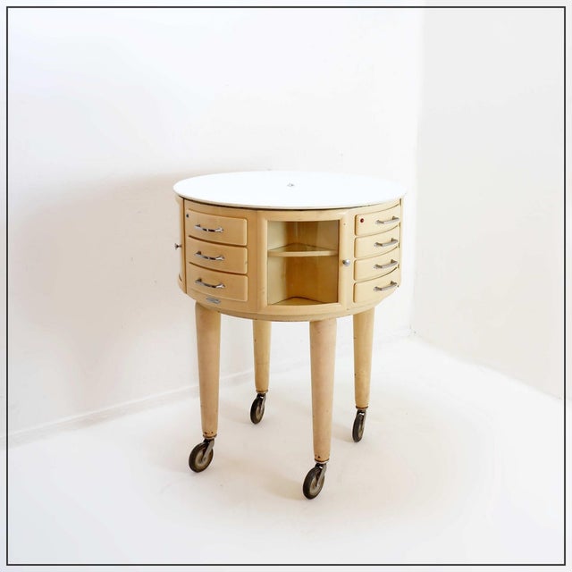 Girator Rotating Dentist Cabinet by Leon Martin, Paris, 1950s For Sale - Image 16 of 16