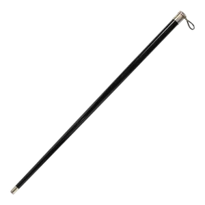 Classical Walking Stick in Ebonized Walnut & Sterling Pommel W/ Heraldic Crest