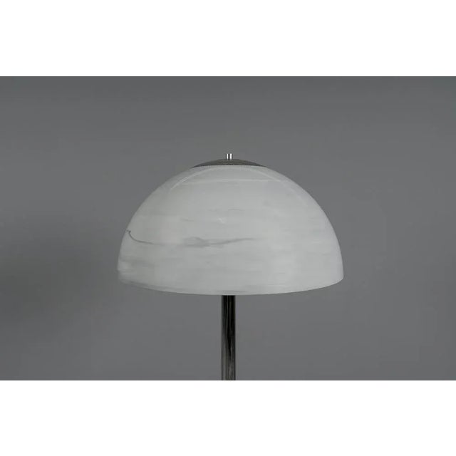 Gray Chrome Floor Lamp in Marble Look, 1960s For Sale - Image 8 of 12
