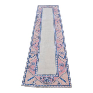Vintage Wool Hallway Runner Rug For Sale