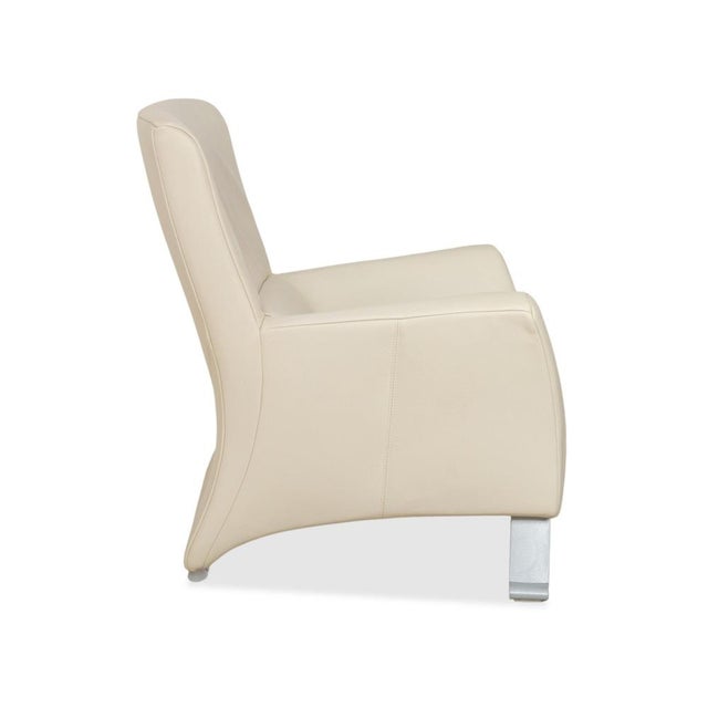 Leather 322 Armchairs White Cream from Rolf Benz, Set of 2 For Sale - Image 10 of 14