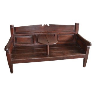 19th Century Oak Station Bench For Sale