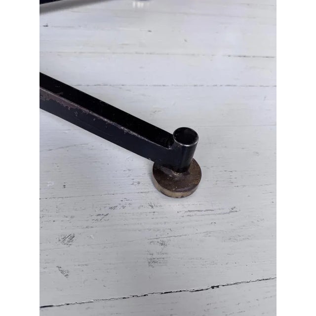 Maroon Glass Plate Dining Table, 1950s For Sale - Image 11 of 18