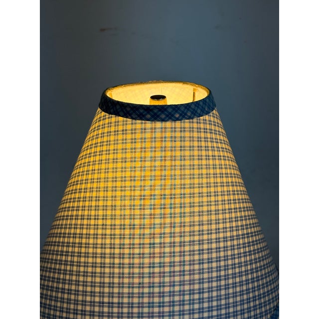 Blue Ceramic Blue + White Table Lamp For Sale - Image 8 of 12