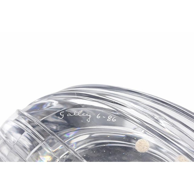 Large Exhibition Crystal Bowl by Gunnar Cyrén, Sweden, 1986 For Sale - Image 9 of 11