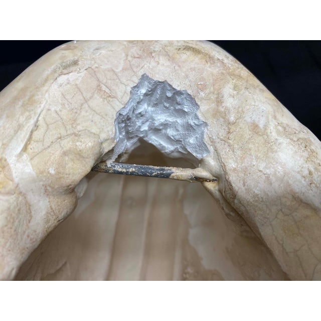 1960's Unbranded Wall Mount Sculpture, Angel Figure, Classical Cherub, Putto, Left Facing, Heavyweight For Sale - Image 12 of 14