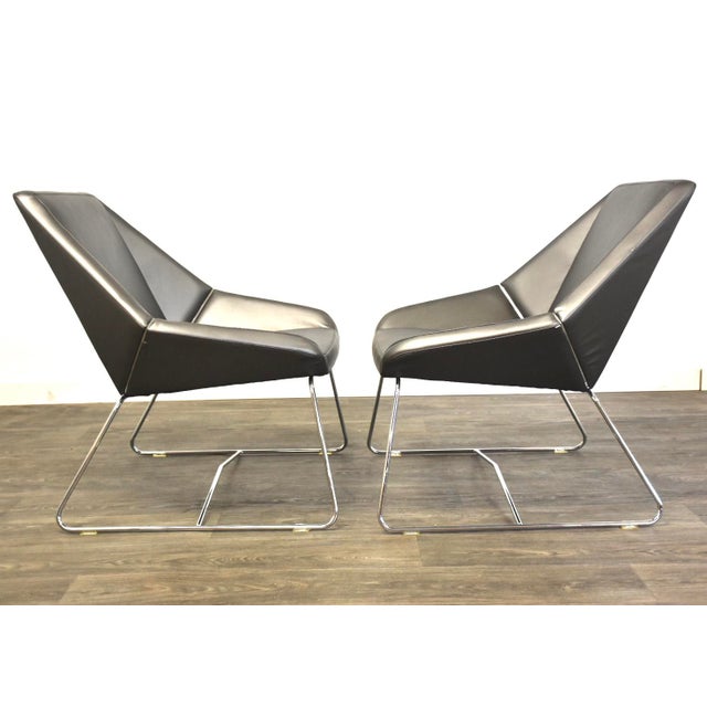 Nios Platinum Lounge Chairs A Pair Chairish