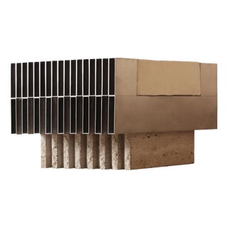 Soft Futurism Piano Ottoman in Marble and Aluminum by Filippo Andrighetto For Sale