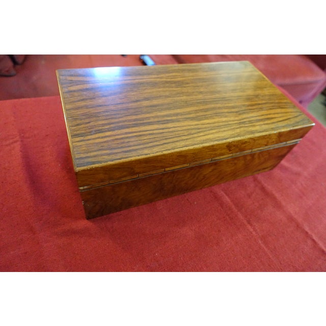 Superb cigar humidor in precious wood, mid-20th century Beautifully crafted Very understated and elegant 36/19/12cm Key...