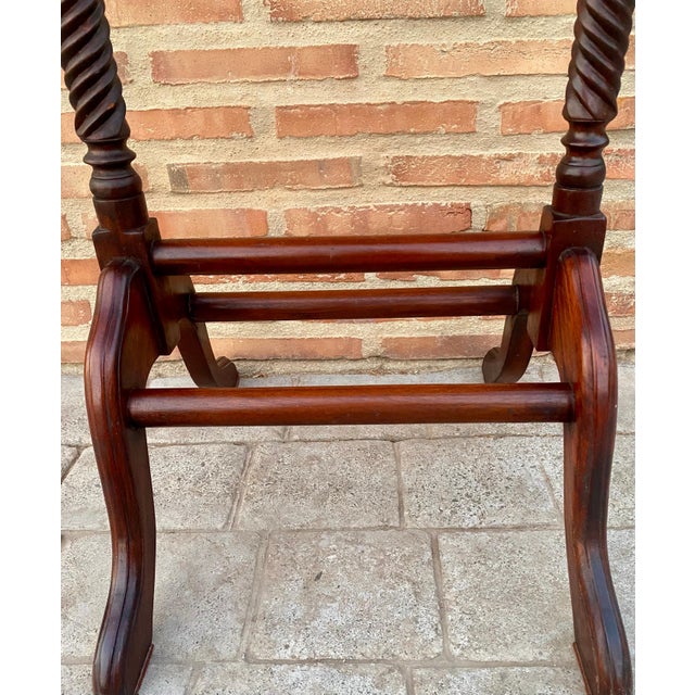 Spanish Baroque Revival Walnut Gentleman’s Valet Stand with Drawers, 1920s For Sale - Image 15 of 18
