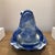 Folk Art 1980s Blue and White Ceramic Frog on a Lily Pad. For Sale - Image 3 of 7