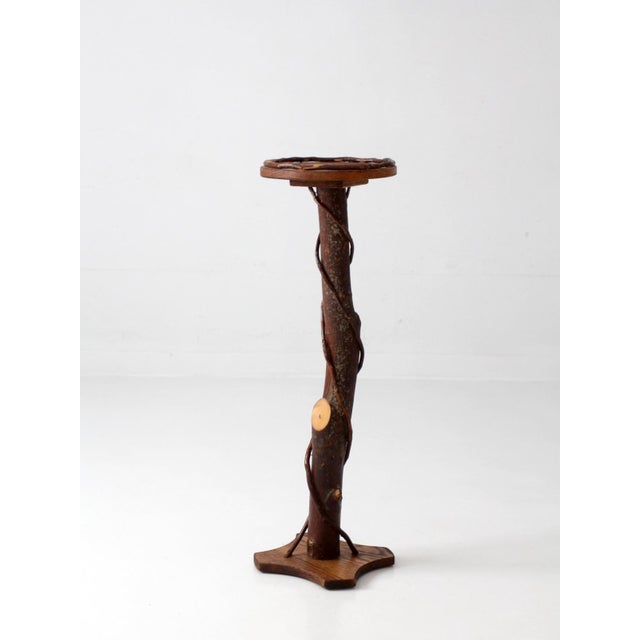 Vintage Rustic Adirondack Twig Plant Stand For Sale - Image 4 of 17