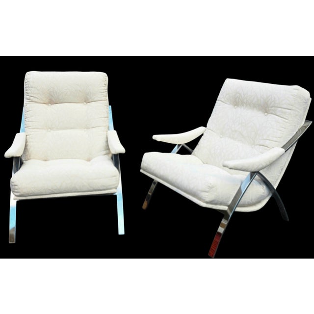 Pair of Vintage Cantilever Lounge Chairs Attributed to Carsons Furniture For Sale In Washington DC - Image 6 of 7