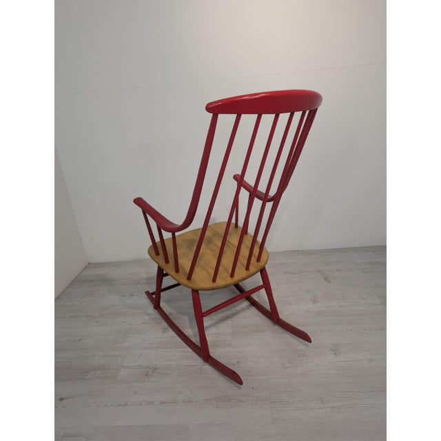 Red Grandessa Rocking Chair by Lena Larsson for Nesto, 1960s For Sale - Image 8 of 13