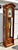 Brown Vintage Daneker Grandfather Clock Cherry Moon Phase Chime Beveled Glass For Sale - Image 8 of 18