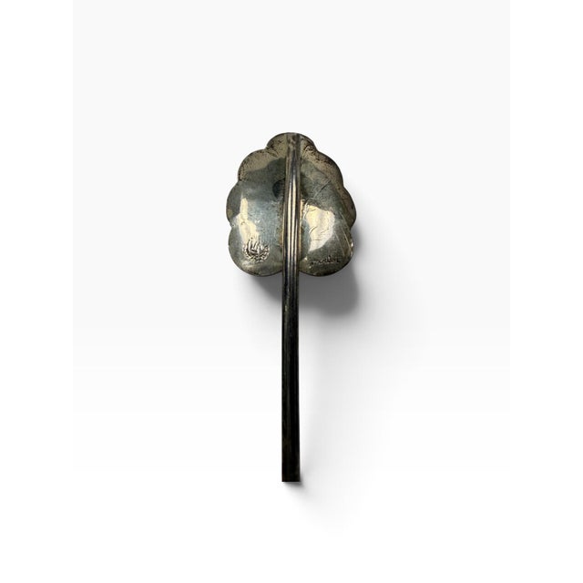 Vintage Mid-Century Mexican Taxco Sterling Silver Leaf Straw Spoons - Set of 6 For Sale In West Palm - Image 6 of 7