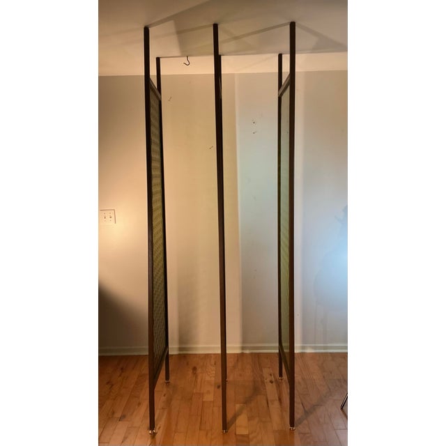 Set of 3 Individual Vintage Mid-Century Modern Green Circle Bottle Tension Pole Room Dividers, Circa 1960s For Sale - Image 4 of 12