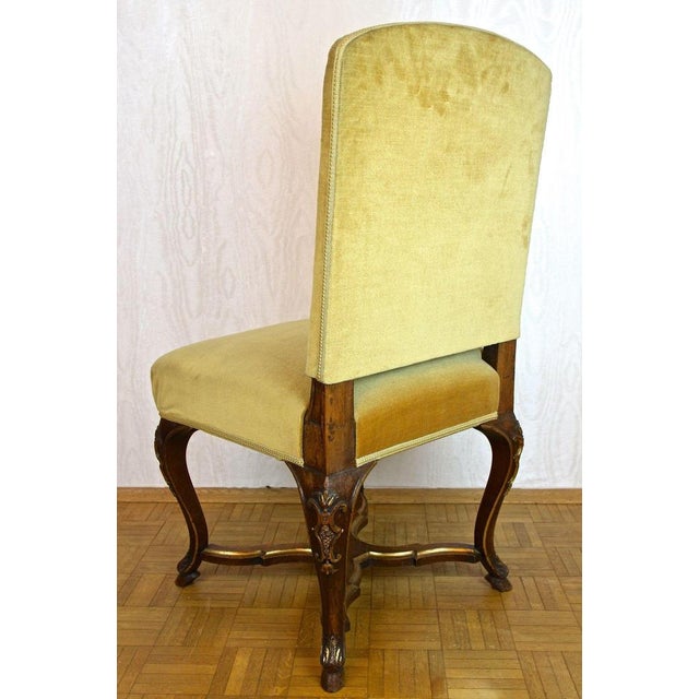 Wood 18th Century Baroque Dining Chairs with Gilt Accents, Italy, 1790, Set of 6 For Sale - Image 7 of 16