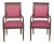 Neoclassical Upholstered Open Arm Chairs - a Pair For Sale