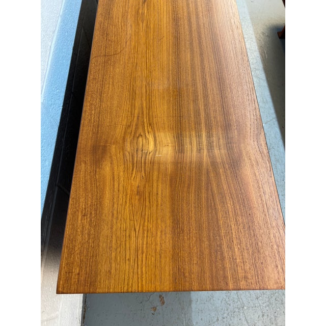 Danish Mid-Century Modern Teak Server W/ Glass Top Hutch For Sale - Image 15 of 18