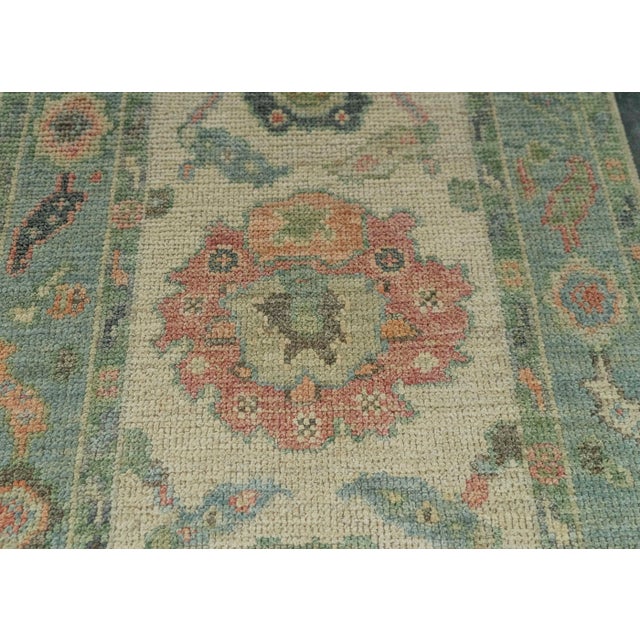 Turkish Oushak Rug 2'2" x 7'11" #20212 For Sale - Image 4 of 8