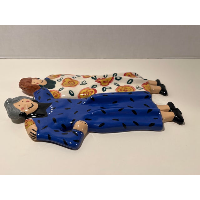 2005 BACI Studio Pottery DI SANTE SISTERS Wall Plaque Italian Glazed Ceramic Aprox. dimensions: 10.5"H x 7"W Very good...