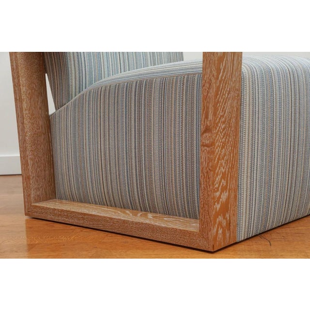 Not Yet Made - Made To Order Paris Lounge Chair with Striped Upholstery For Sale - Image 5 of 5