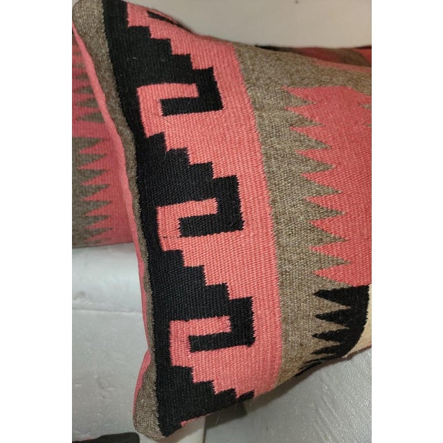 These amazing weaving bolster pillows in mauve & grey & black are most unusual colors. Nice and tight Weave. The backings...