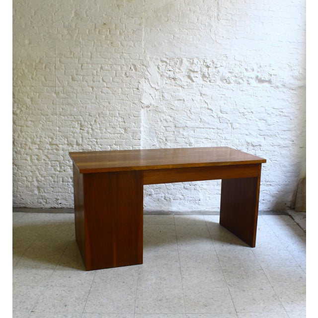 Small Art Deco Cubist Desk in Walnut Veneer, Belgium, 1930 For Sale - Image 11 of 16