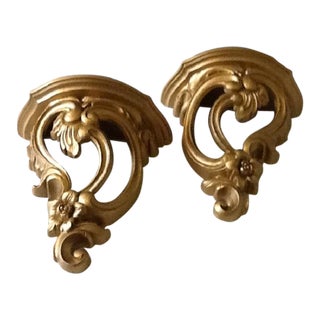 Vintage 1970s Syroco Decorative Display Shelves For Sale