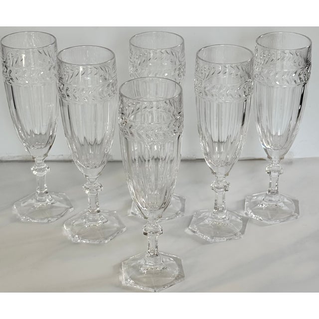 Made in Germany Estate Villeroy & Boch Miss Deseree Champagne Flutes - Set of 6 For Sale In Seattle - Image 6 of 8