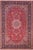 Shabby Chic Persian Kashan Red/Blue Wool Rug - 9'8'' X 13'2'' For Sale - Image 9 of 10