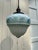 Antique Brass Hanging Fixture With Vintage Glass Shade For Sale In New York - Image 6 of 9