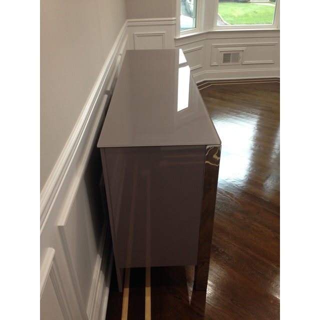 Modern Gray Lacquer Sideboard Chairish
