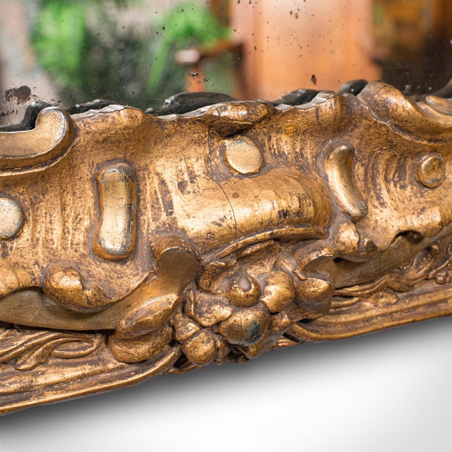 1850's Antique Hall Mirror For Sale - Image 6 of 9