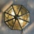 Art Deco Octagonal Brass Wall Lamp with Cut Glass, 1930s For Sale - Image 4 of 18