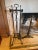 Black Antique 19th Century Traditional Large Hand Forged Iron Fireplace Tools - 6 Piece Set For Sale - Image 8 of 11