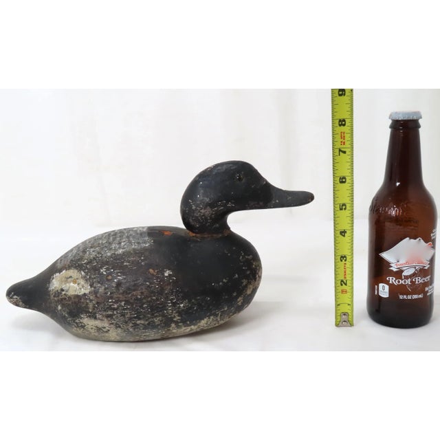 Antique Hand Carved & Painted Wood Duck Decoy From Maine For Sale - Image 11 of 13