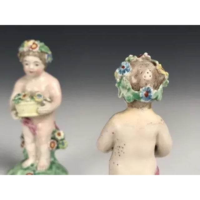 18th Century English George III Chelsea Derby Porcelain Figures of Cherubs - a Pair For Sale - Image 10 of 11