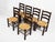 Vintage Brutalist Table and Chairs by Georges Robert, 1960s, Set of 7 For Sale - Image 9 of 18