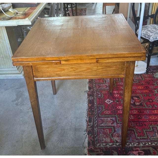Extendable Square Table in Beech Wood, 1900s For Sale - Image 12 of 18