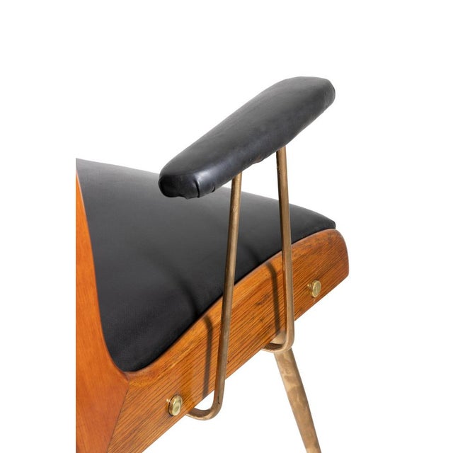 Italian Fabric and Wood Armchairs by Carlo Ratti, 1960s, Set of 2 For Sale - Image 3 of 10