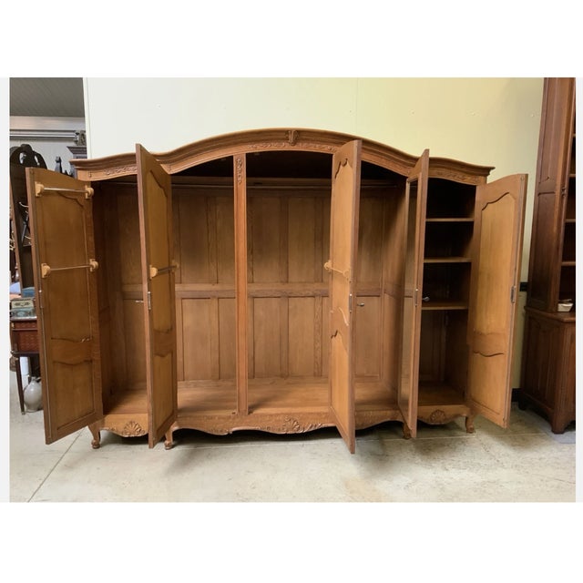 Antique Wardrobe in Oak, 1955 For Sale - Image 9 of 10