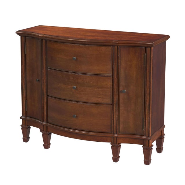 Brown Sheffield 3 Drawer 2 Door Accent Cabinet, Antique Cherry For Sale - Image 8 of 8