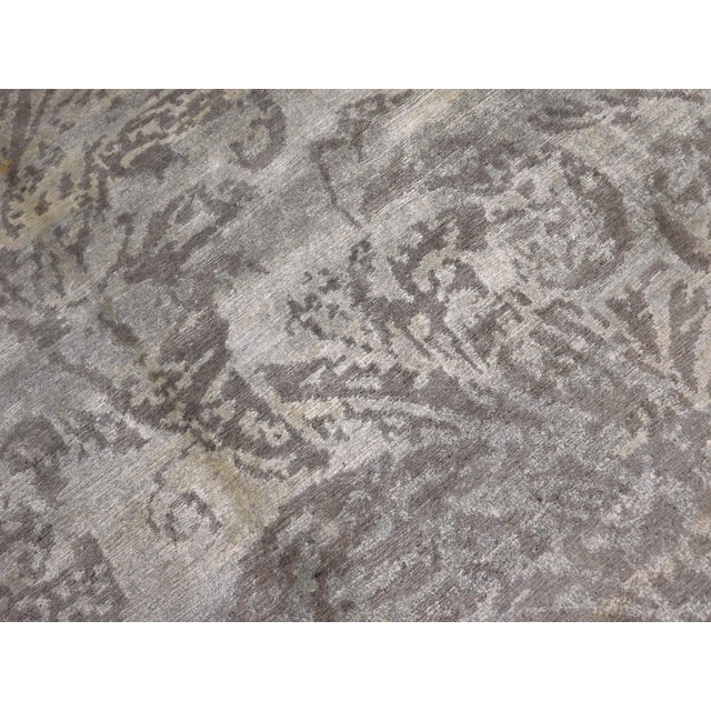 2010s Modern Hand Knotted Bamboo Silk Rug. 7'10"x 9'10" For Sale - Image 5 of 18