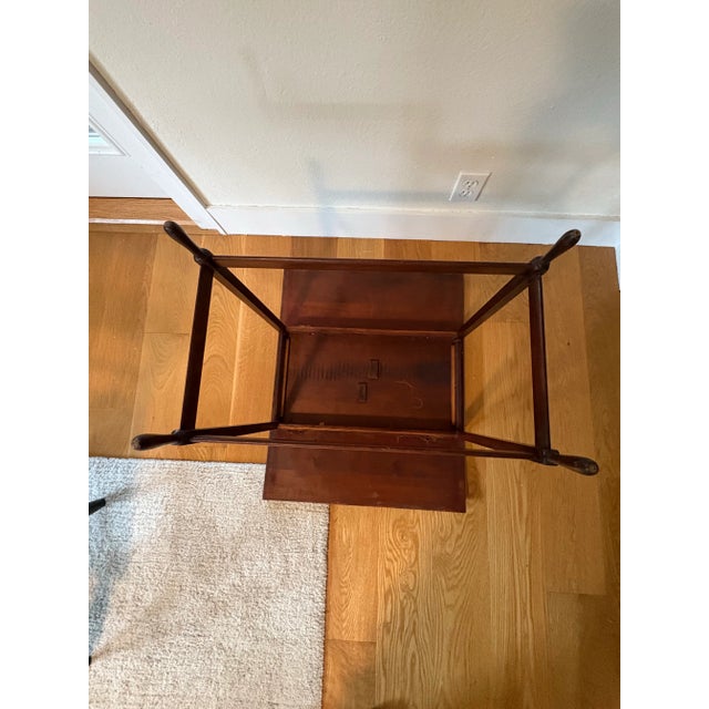 1900s English Rectangular Antique Mahogany Drop Leaf Side Table For Sale - Image 9 of 10