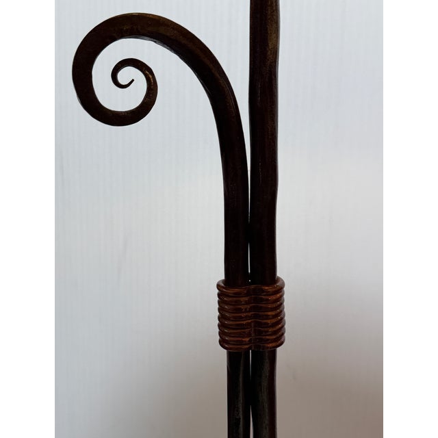 Metal Fritz Scholder Handmade Copper + Iron Floor Lamp For Sale - Image 7 of 12