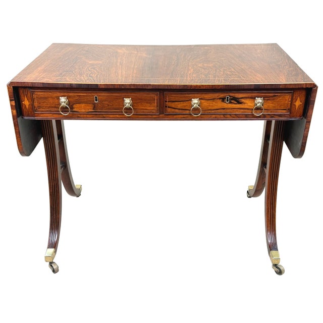 Small Regency Rosewood Sofa Table, Early 19th Century For Sale - Image 7 of 17