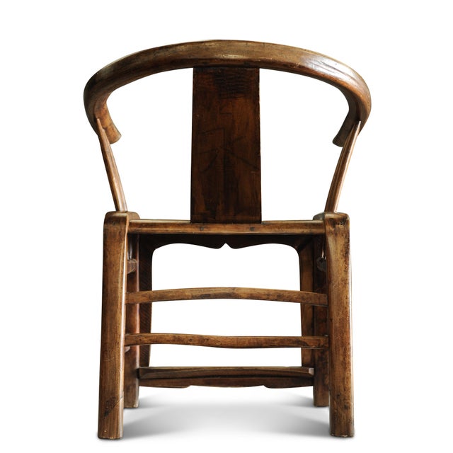 Set of Chinese Export Elm Wedding Chairs with Wishbone Backs For Sale - Image 6 of 8