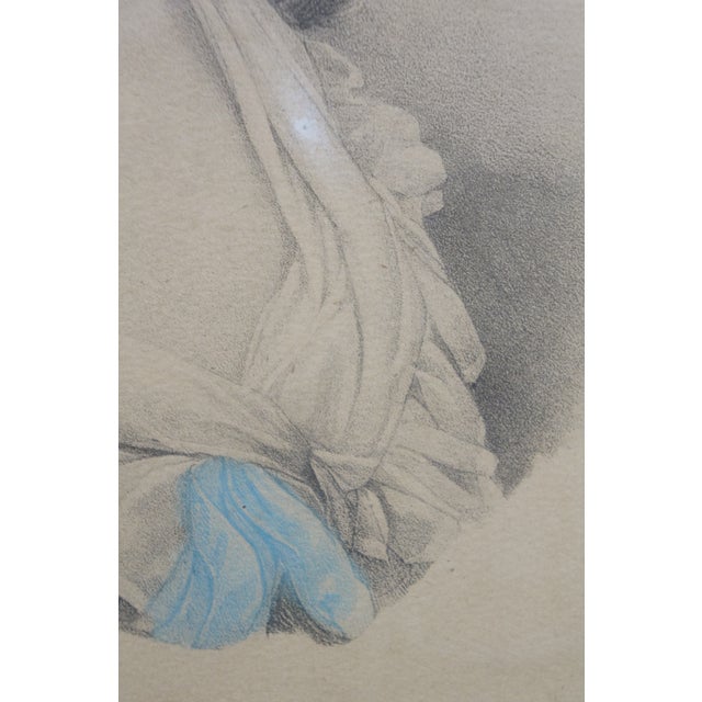 Antique Italian Baroque Madame La Princesse De Lamballe Lithograph Print Framed For Sale - Image 9 of 11